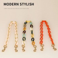 Fashion Acrylic Chain Bag Strap Accessories Parts Replacement Shoulder Belts Hand Bag Plastic Strap Long Handle Gold Buckle