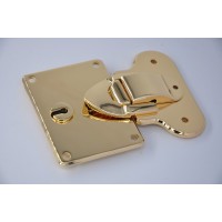 Hanging Plate Gold Color Latch Box Metal Lock Hardware